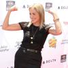 Sharon Stone à l'événement "Kiehl's". La marque de cosmétiques a organisé une course à moto dans le but de récolter des fonds pour l'amfAR. Photo prise à Los Angeles, le 8 août 2013.