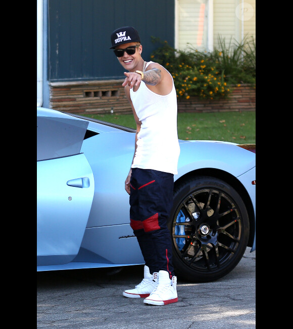 Justin Bieber à Los Angeles le jeudi 15 août 2013.