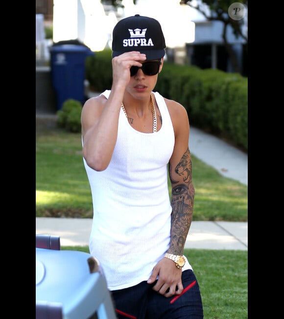 Justin Bieber, un vrai bad boy à Los Angeles le jeudi 15 août 2013.