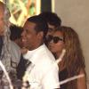Jay Z, Beyoncé et leur fille Blue Ivy vont déjeuner au restaurant Septime a Paris. Le 25 avril 2013