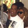 Jay Z, Beyoncé et leur fille Blue Ivy vont déjeuner au restaurant Septime a Paris au lendemain du premier concert de Beyoncé à Bercy. Le 25 avril 2013