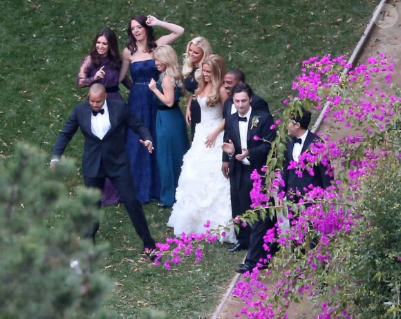 Mariage de Donald Faison et CaCee Cobb le 15 décembre 2012 dans la maison de Zach Braff à Los Angeles.