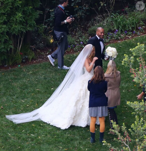 Mariage de Donald Faison et CaCee Cobb le 15 décembre 2012 dans la maison de Zach Braff à Los Angeles.