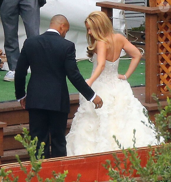 Mariage de Donald Faison et CaCee Cobb le 15 décembre 2012 dans la maison de Zach Braff à Los Angeles.