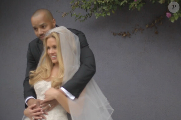 Image du mariage de Donald Faison (Turk dans Scrubs) et CaCee Cobb, le 15 décembre 2012 au domicile de Zach Braff à Los Angeles. Le couple a accueilli son premier enfant le 15 août 2013.