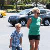 Britney Spears et ses fils Jayden James et Sean Preston, le samedi 17 août 2013.