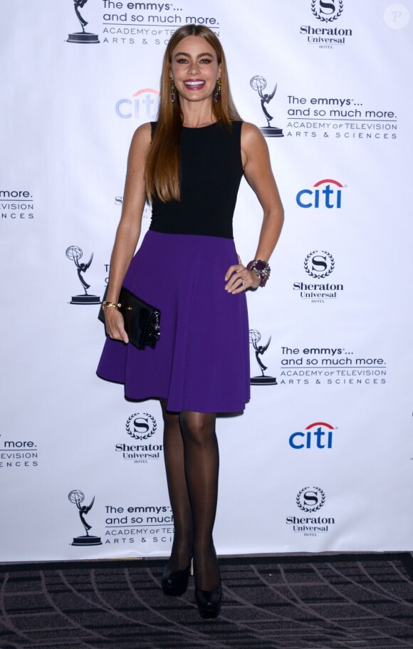 Sofia Vergara à la soirée-réception de l'Academy of Television Arts & Sciences au Sheraton Hotel d'Universal City, Los Angeles, le 19 août 2013.