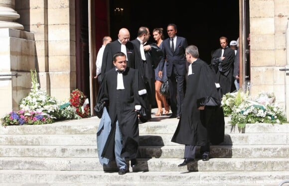 L'avocat Alex Ursulet aux funérailles de l'avocat Jacques Vergès en l'église Saint-François d'Aquin à Paris le 20 août 2013.