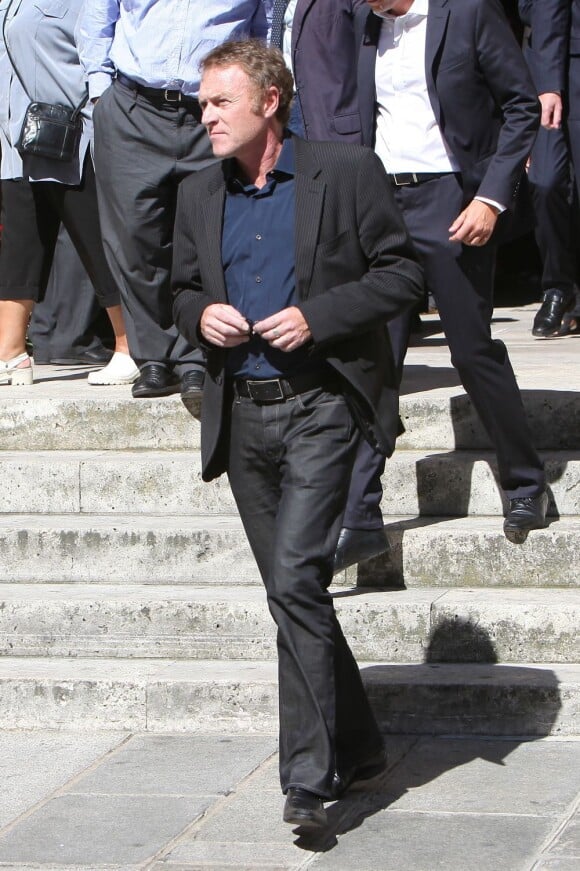 Christophe Hondelatte aux funérailles de l'avocat Jacques Vergès en l'église Saint-François d'Aquin à Paris le 20 août 2013.