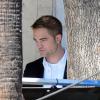 Robert Pattinson sur le tournage de Maps to the Stars à Hollywood, le 20 août 2013.