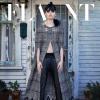 Lily Collins dark et gothique en couverture du Flaunt Magazine.