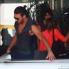 Nabilla et Thomas Vergara quittent leur hôtel, à Beverly Hills, le dimanche 18 août 2013.