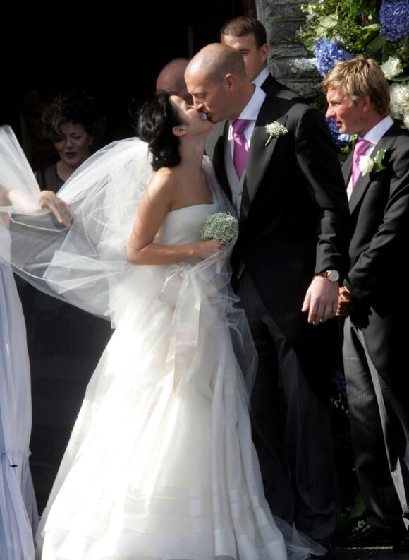 Mariage d'Andrea Corr et de Brett Desmond, fils du milliardaire Dermot Desmond à Co Clare en Ireland. Le 21 août 2009.