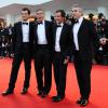 David Heyman, Alfonso Cuaron, George Clooney et Jonas Cuaron à la 70e Mostra de Venise, le 28 août 2013.