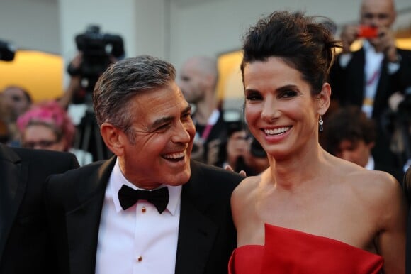 George Clooney et Sandra Bullock à la 70e Mostra de Venise, le 28 août 2013.