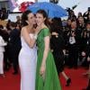 Andie McDowell avec sa fille Sarah Margaret Qualley lors du Festival de Cannes 2012