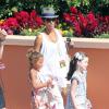 Halle Berry enceinte, emmène son adorable fille Nahla au "Universal Studios Theme Park" à Los Angeles, le 6 août 2013.