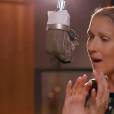 Céline Dion en enregistrement de son nouveau single intitulé Loved Me Back To Life.