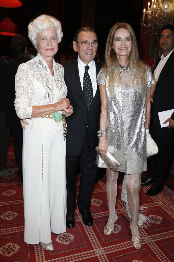 Mme D'Ornano, Cyrielle Claire et son mari Michel Corbière lors du dîner d'ouverture du 39e Festival du cinéma américain de Deauville, le 30 août 2013
