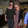Kate Bosworth et son mari Michael Polish arrivent à l'aéroport LAX de Los Angeles, le 2 septembre 2013.
