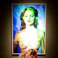 Kate Moss, immortalisée en œuvre d'art avec l'expo Kate Moss: The Collection, chez Christie's. Londres, le 4 septembre 2013.