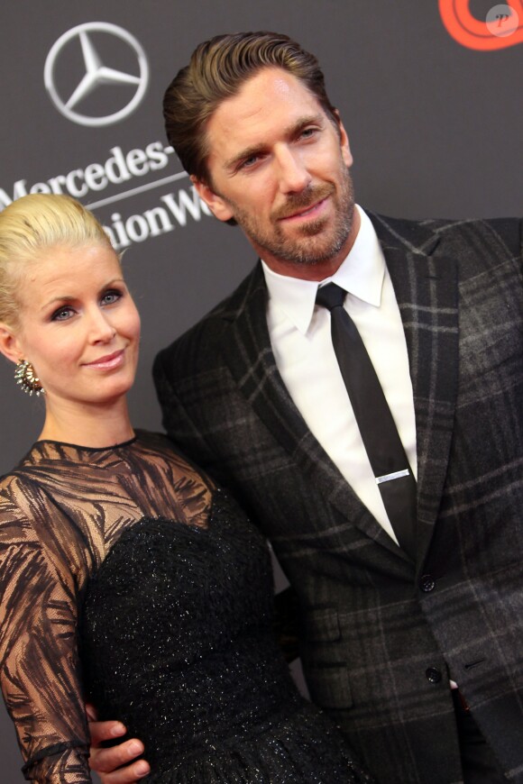 Henrik Lundqvist et sa femme Therese Andersson lors des 10e Style Awards à New York le 4 septembre 2013.