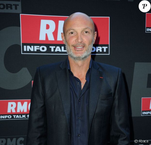 Frank Leboeuf lors de la conférence de rentrée de RMC et BFMTV à Paris le 4 septembre 2013.