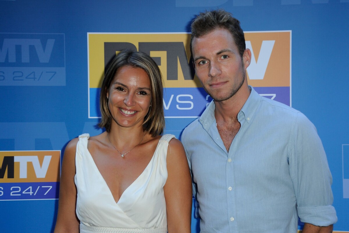 Photo : François Gapihan, Stephanie De Muru lors de la conférence de  rentrée de RMC et BFMTV à Paris le 4 septembre 2013. - Purepeople