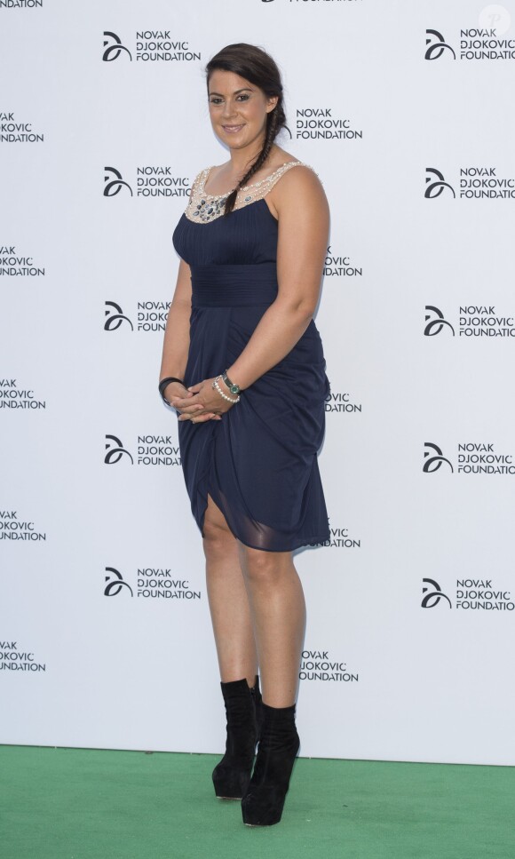 Marion Bartoli à la soiree de gala de la fondation Novak Djokovic à Londres le 8 juillet 2013.