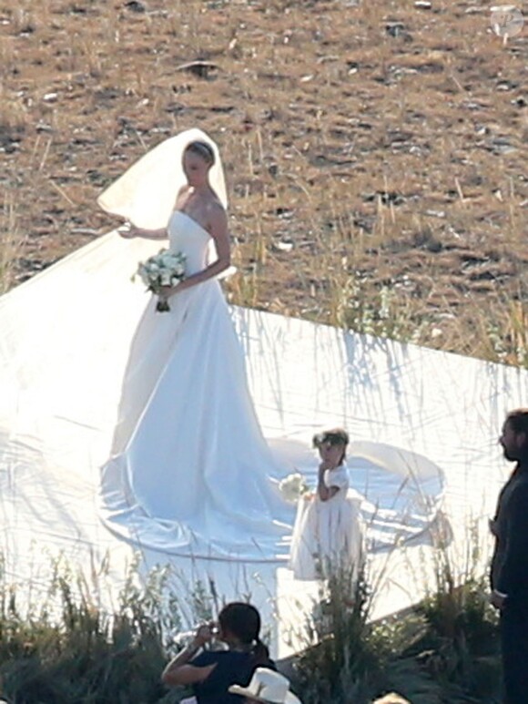 Exclusif - La jolie Kate Bosworth se marie avec Michael Polish lors d'une cérémonie au "Ranch at Rock Creek", à Philipsburg, le 31 août 2013.