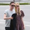 Exclusif - Kate Bosworth et Michael Polish recemment mariés, quittent Philipsburg et se dirigent vers l'aéroport, le 2 septembre 2013.