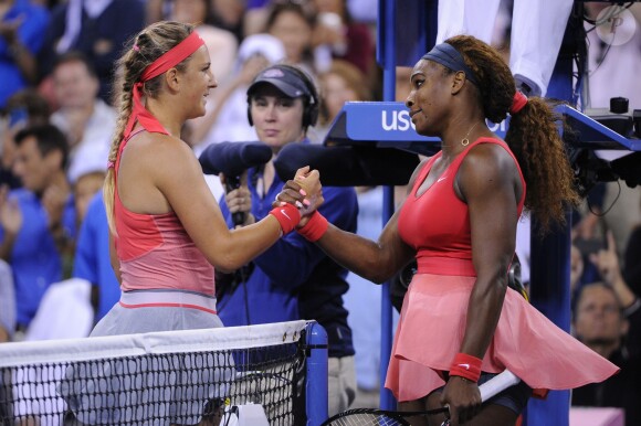 Serena Williams lors de sa victoire face à Victoria Azarenka en finale de l'US Open, le 8 septembre 2013 sur le court Arthur Ashe à Flushing Meadows