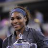Serena Williams lors de sa victoire en finale de l'US Open 2013 face à Victoria Azarenka, le 8 septembre 2013 sur le court Arthur Ashe à Flushing Meadows