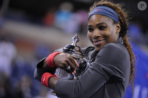 Serena Williams lors de sa victoire en finale de l'US Open 2013 face à Victoria Azarenka, le 8 septembre 2013 sur le court Arthur Ashe à Flushing Meadows