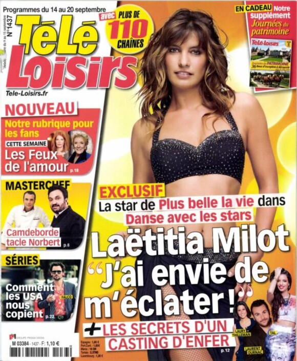 Laetitia Milot pour Danse avec les stars 4 en couverture de Télé-Loisirs