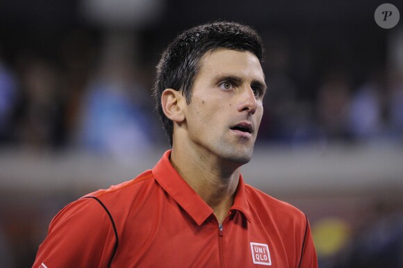 Novak Djokovic, battu en finale de l'US Open par Rafael Nadal, le 9 septembre 2013 à Flushing Meadows