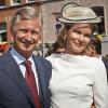 Le roi Philippe et la reine Mathilde de Belgique à Wavre, deuxième étape de leur tournée ''Joyeuses rentrées'', le 10 septembre 2013