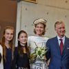 Le roi Philippe et la reine Mathilde de Belgique en visite à Wavre, deuxième étape de leur tournée ''Joyeuses rentrées'', le 10 septembre 2013