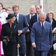  Le prince Charles, très affecté par le décès de son meilleur ami Hugh van Cutsem, était accompagné de son épouse Camilla et de ses fils les princes William et Harry lors de ses obsèques, célébrées le 11 septembre 2013 à la cathédrale de Brentwood, dans l'Essex. 