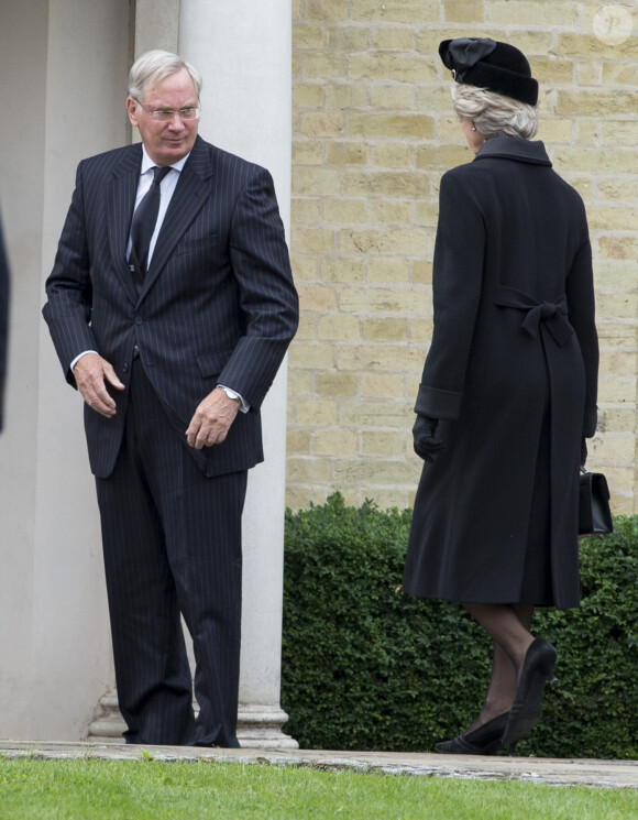 Le duc et la duchesse de Gloucester lors des obsèques de Hugh van Cutsem, le 11 septembre 2013 à la cathédrale de Brentwood, dans l'Essex.