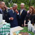  Le prince Charles et Camilla Parker Bowles à Clarence House le 11 septembre 2013 pour une réception mettant à l'honneur les produits typiques, après les obsèques de Hugh van Cutsem. 