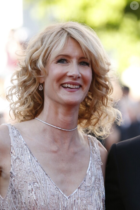 Bruce Dern et sa fille Laura Dern - Montée des marches du film "Nebraska" lors du 66e Festival de Cannes, le 23 mai 2013.
