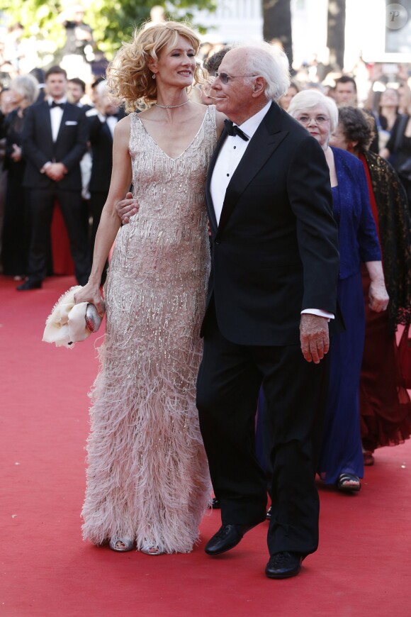 Bruce Dern et sa fille Laura Dern - Montée des marches du film "Nebraska" lors du 66e Festival de Cannes, le 23 mai 2013.