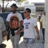 Alicia Keys et son mari Swizz Beatz arrivent à l'aéroport de Rio de Janeiro pour prendre un vol pour Sao Paulo, le 12 septembre 2013.