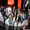 Enregistrement de l'émission "Hier encore" présentée par Charles Aznavour et Virginie Guilhaume à l'Olympia le 6 septembre 2013. L'émission sera diffusée le 14 septembre.