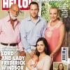 Lord Freddie Windsor, entouré de ses parents le prince et la princesse Michael de Kent, et son épouse Winkleman ont présenté leur bébé, Maud, dans le magazine Hello! du 16 septembre 2013, un mois et un jour après sa naissance à Los Angeles.