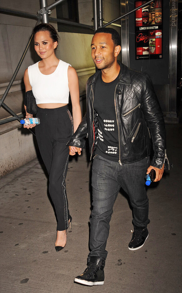 Chrissy Teigen et John Legend - Soiree pour les 25 ans de DKNY a New York le 09/09/2013 September 9, 2013 -
