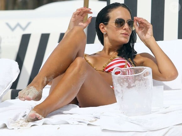 Jade Foret profite de la plage pendant ses vacances à Miami. Le 26 juillet 2013.