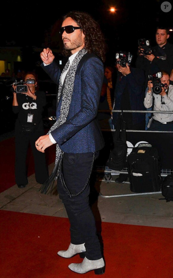 Russell Brand à la soirée "GQ Men of the Year Awards" à Londres, le 3 septembre 2013.