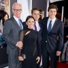 Julia Louis-Dreyfus, son mari Brad Hall et leurs enfants Henry et Charles lors de la projection spéciale du film Enough Said à New York, le 16 septembre 2013.